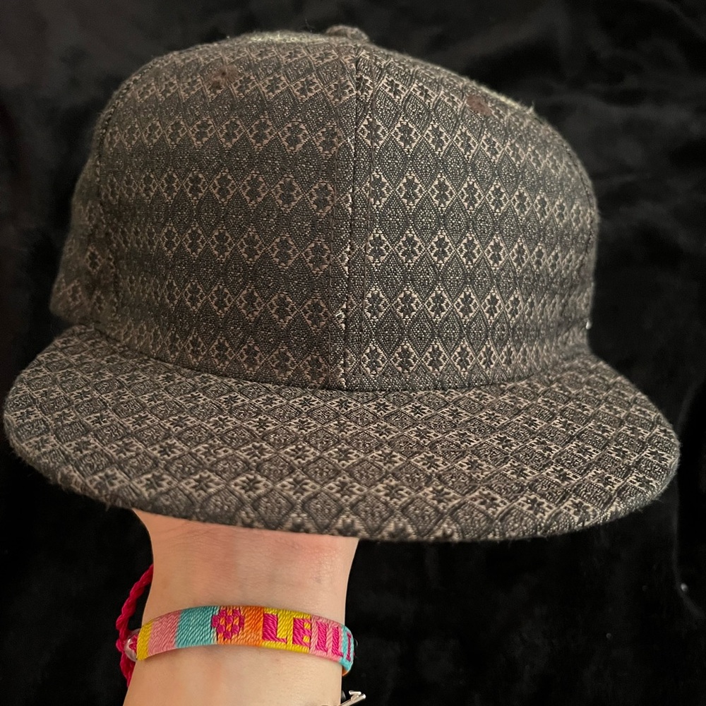 New Era Black and Gray Patterned Hat